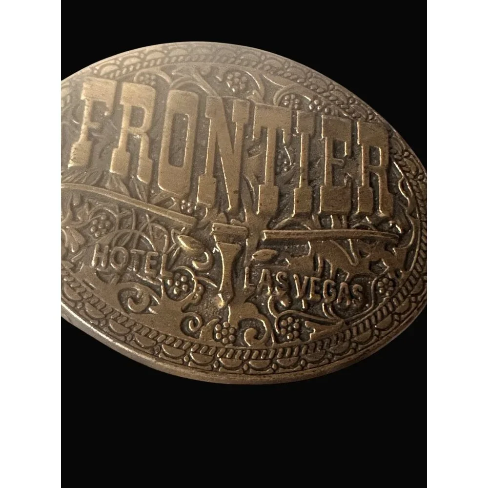 Vintage Frontier‎ Hotel Las Vegas Belt Buckle Collectible Western Accessory